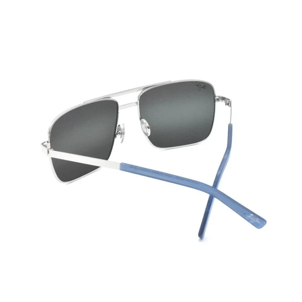 Maui Jim COMPASS MJ714-17 Silver Frames & Blue Arms / Neutral Grey  Pola…